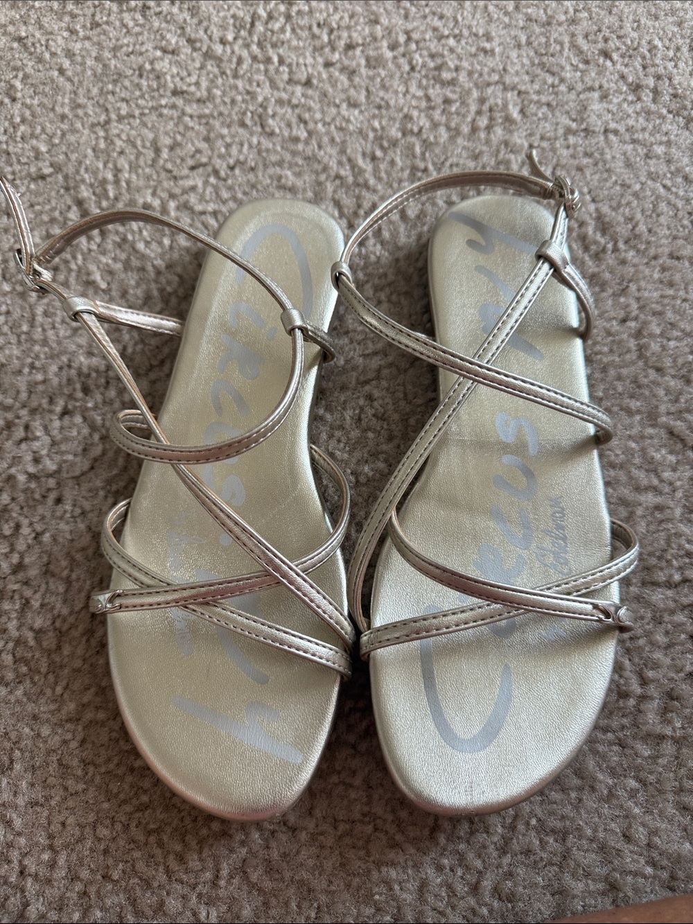 Circus by Sam Edelman Metallic Rose Gold Strappy Sandals